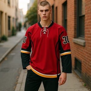 Calgary 30 K1 Promotional Amateur Hockey Jersey Size Large Polyester